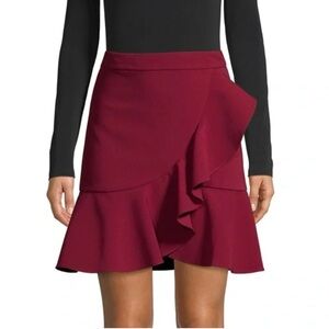 Burgundy above the knee skirt, great for the office